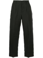 Bergfabel Checked Tailored Trousers - Black