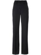 Dondup Loose-fit Flared Trousers, Women's, Size: 42, Blue, Acetate/viscose/virgin Wool/spandex/elastane