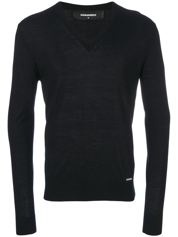 Dsquared2 - Knitted Jumper - Men - Wool - S, Black, Wool