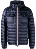 Moncler Hooded Puffer Jacket, Men's, Size: 2, Blue, Polyamide/goose Down
