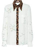 Miu Miu Printed Sablé Shirt - White
