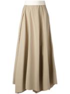 Loewe - Pleated Full Skirt - Women - Cotton/viscose - 40, Nude/neutrals, Cotton/viscose