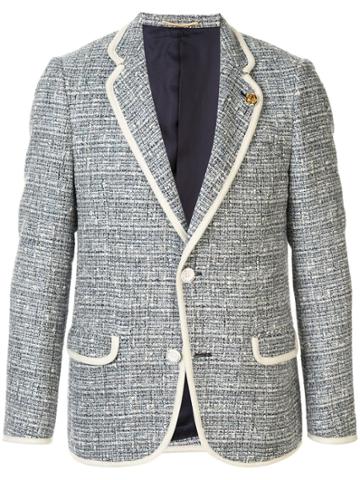 Education From Young Machines Bouclé Tweed Blazer - Blue
