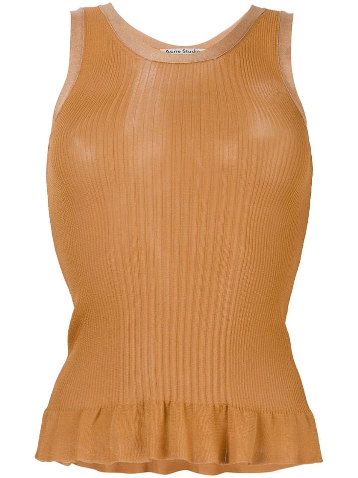 Acne Studios Ribbed Tank Top - Brown