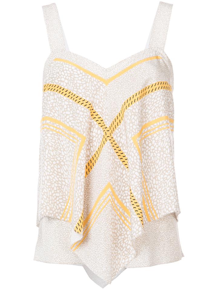 Derek Lam 10 Crosby Tiered Cami With Straps - Nude & Neutrals