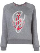 Tommy Hilfiger Tommy X Gigi Hadid Logo Print Sweatshirt, Women's, Size: Small, Grey, Cotton/polyester