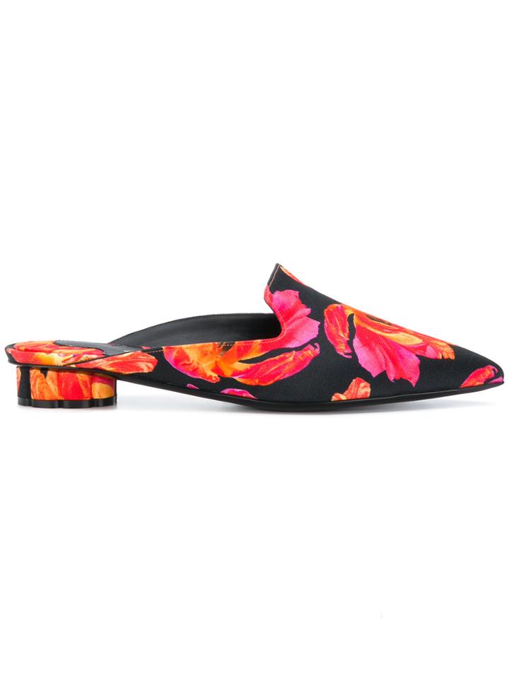 Salvatore Ferragamo Floral Pointed Mules - Multicolour