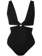 Derek Lam Cut Out One Piece With Hardware - Black
