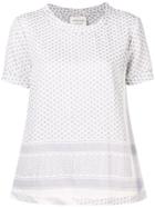 Cecilie Copenhagen Mesh Pattern T-shirt - Blue