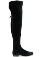 Alberta Ferretti Thigh-high Boots - Black