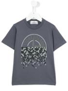 Stone Island Kids Logo Print T-shirt, Boy's, Size: 8 Yrs, Grey