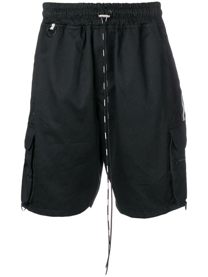 Represent Slim-fit Drawstring Shorts - Black