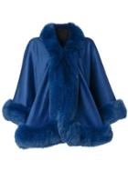Liska Cashmere Flared Coat - Blue
