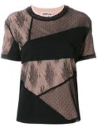 Mcq Alexander Mcqueen Patchwork Lace T-shirt - Black