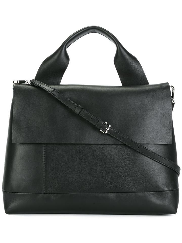 Marni City Pod Tote, Women's, Black, Cotton/polyester/lamb Skin/brass