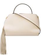 Oscar De La Renta Nolo Tassel Tote - White