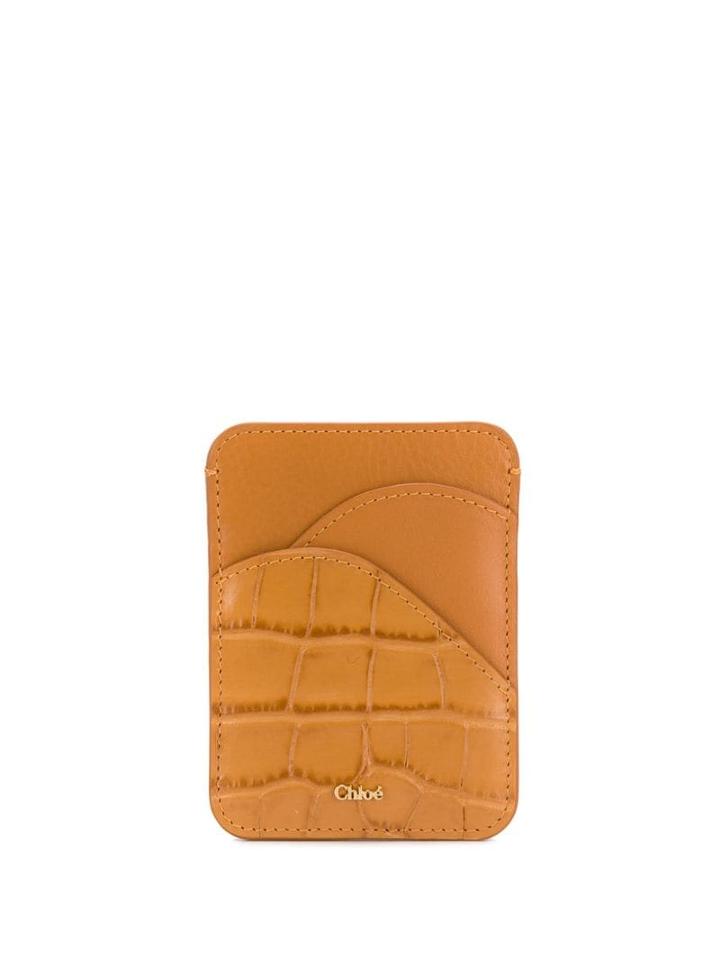 Chloé Crocodile Effect Wallet - Brown