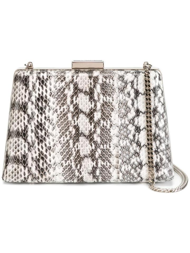 Lanvin A-line Compact Shoulder Bag, Women's, White, Watersnake Skin/cotton