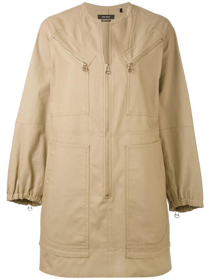 Isabel Marant - 'telka' Dress - Women - Cotton - 36, Beige, Cotton