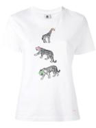 Ps By Paul Smith Animal Printed T-shirt, Women's, Size: Xs, White, Cotton