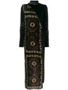Act N&deg;1 Layered Pattern Velvet Dress - Black