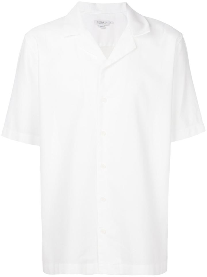 Sunspel Short Sleeved Shirt - White