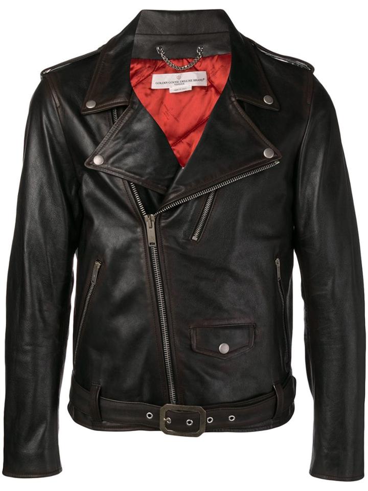 Golden Goose Classic Biker Jacket - Brown