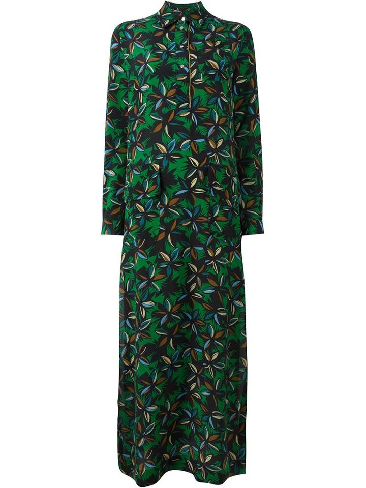 Agnona Floral Print Shift Shirt Dress
