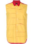 Comme Des Garçons Vintage Panelled Sleeveless Shirt - Yellow & Orange