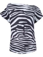 Awake Off-shoulder Zebra Print Top