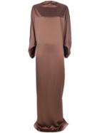 Chalayan Floor Length Satin Dress - Brown