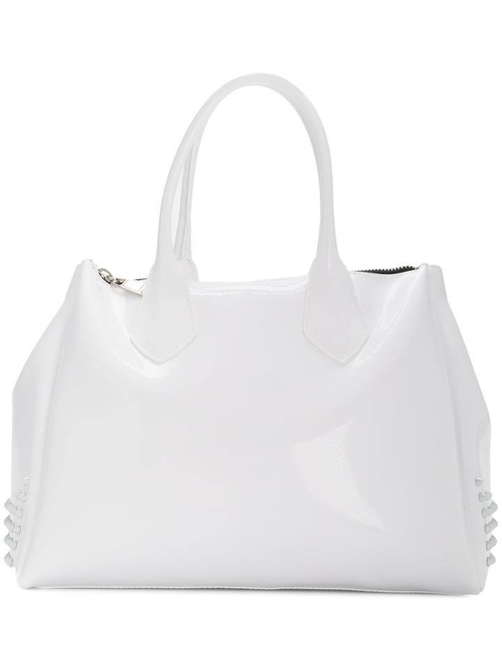 Gum Large Stud Detail Tote Bag - White