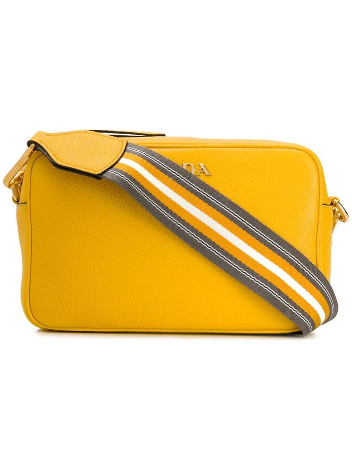 Prada Logo Camera Bag - Yellow