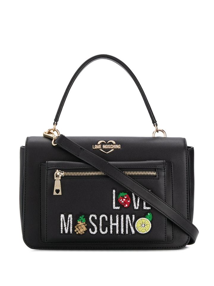 Love Moschino Fruity Lips Shoulder Bag - Black