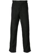 Hannes Roether Textured Wide-leg Trousers - Black