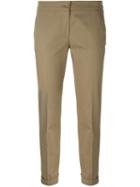 Etro Slim Cropped Trousers, Women's, Size: 40, Nude/neutrals, Cotton/spandex/elastane
