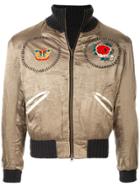 Yohji Yamamoto Vintage Embroidered Bomber Jacket - Gold