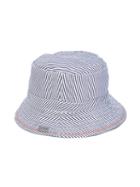 Boss Kids - Striped Hat - Kids - Cotton - 50 Cm, Blue