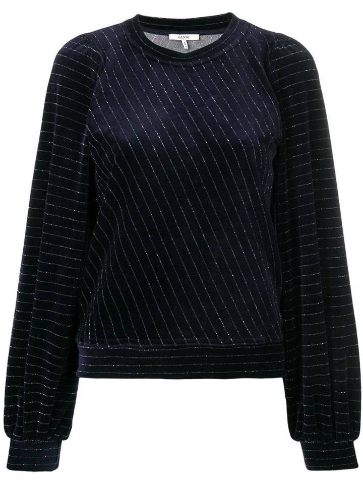 Ganni Hawley Puff Sweatshirt - Blue