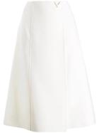 Valentino A-line Logo Skirt - White