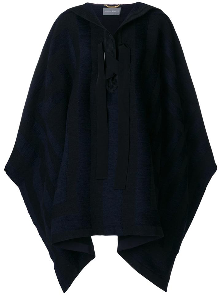 Alberta Ferretti Draped Cape - Blue