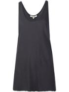 Nili Lotan Raw Hem Tank Top, Women's, Size: Medium, Grey, Cotton