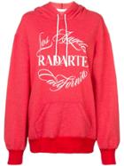 Rodarte Logo Print Hoodie - Red