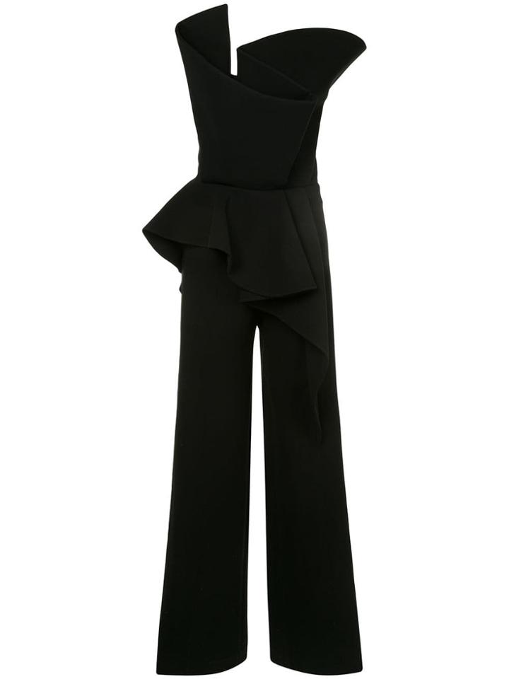 Azzi & Osta Strapless Architectural Jumpsuit - Black