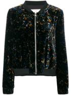 Vanessa Bruno Athé Floral Pattern Bomber Jacket - Black