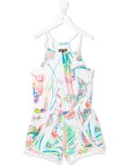 Roberto Cavalli Kids - Printed Playsuit - Kids - Cotton/spandex/elastane - 6 Yrs, White