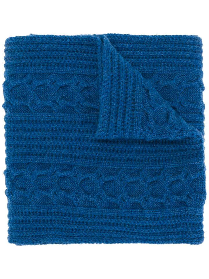 N.peal Cable-knit Scarf - Blue
