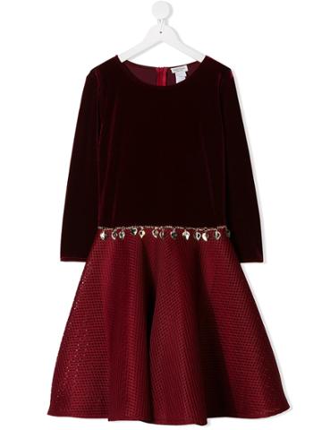 David Charles Kids Teen Shell Belt Dress - Red