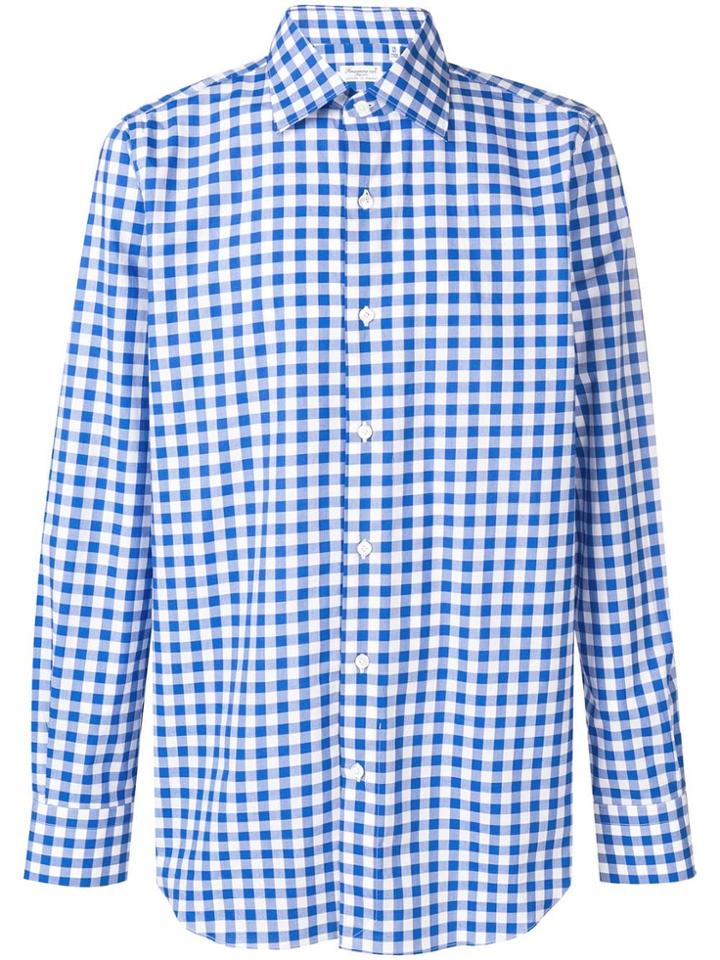 Finamore 1925 Napoli Gingham Check Shirt - Blue