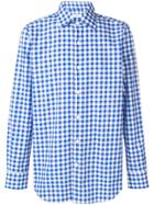Finamore 1925 Napoli Gingham Check Shirt - Blue